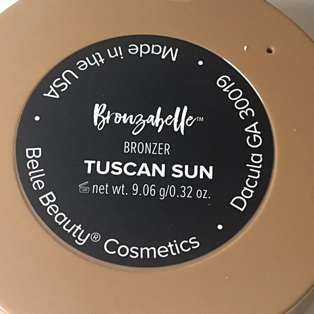 Belle Beauty Get That Glow Bronzabell Bronzer Tuscan Sun Kabuki Brush Lippie